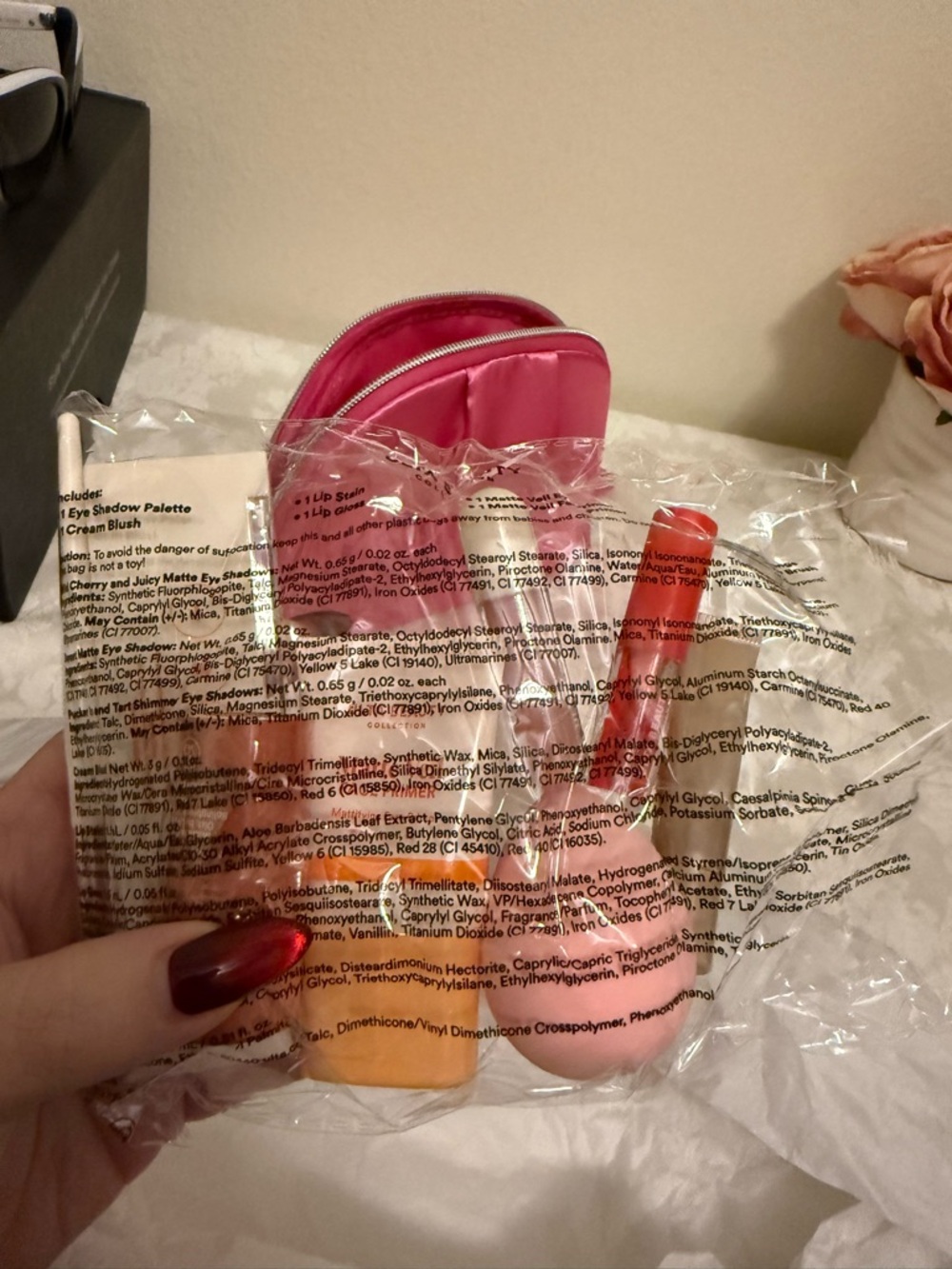 Travel Makeup Ulta Beauty with Pink Satin Cosmetic Pouch NWT - Picture 10 of 12